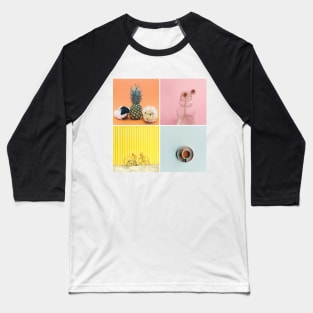 Pastel Art Squares Baseball T-Shirt